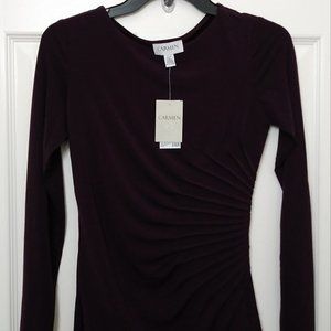 Carmen Purple Long Sleeve Blouse Size S/P